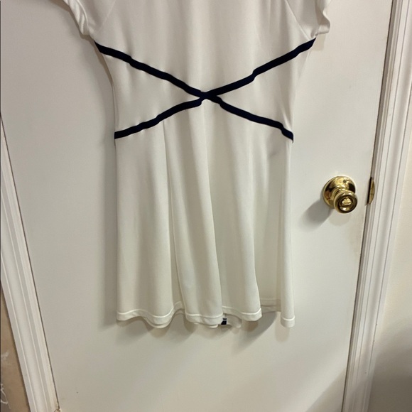 Vintage Nike Dri Fit  White/Blue Tennis Dress in Sz L - Picture 8 of 12